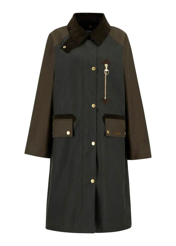 Barbour Evette Wax Jacket - Fern/Beech/Ancient Tartan-Outerwear-Barbour-Butler Loftet