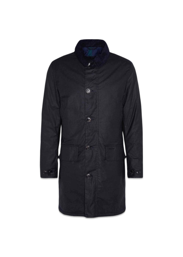 Barbour Wax Mac - Black/Greenloch Tartan