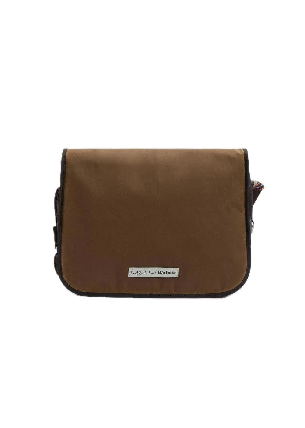 Barbour X Paul Smith Wax Tarras Bag - Tan-Bags-Barbour-Butler Loftet