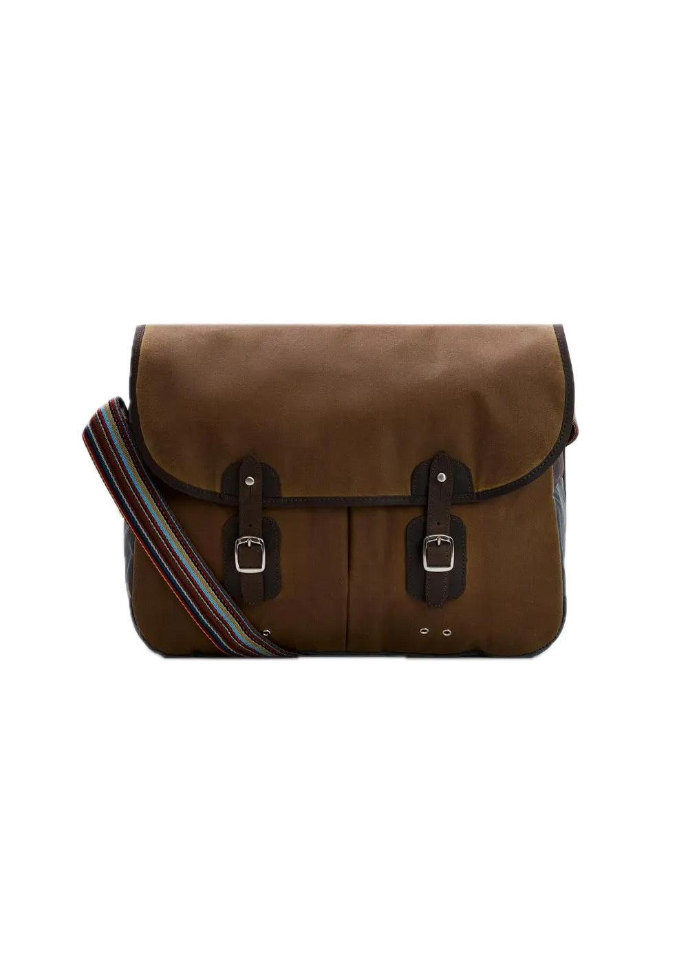 Barbour X Paul Smith Wax Tarras Bag - Tan-Bags-Barbour-Butler Loftet