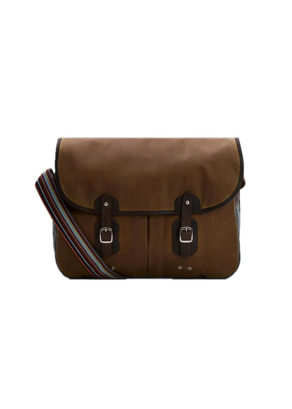 Barbour X Paul Smith Wax Tarras Bag - Tan-Bags-Barbour-Butler Loftet