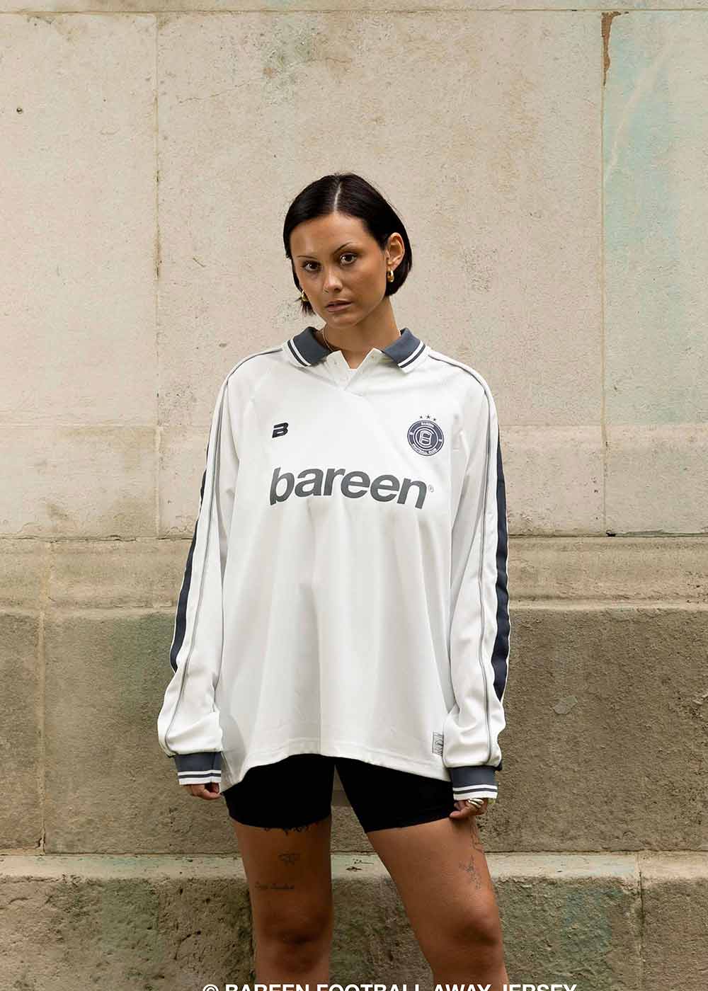 Bareen Football Away Jersey - Long Sleeve - Snow White