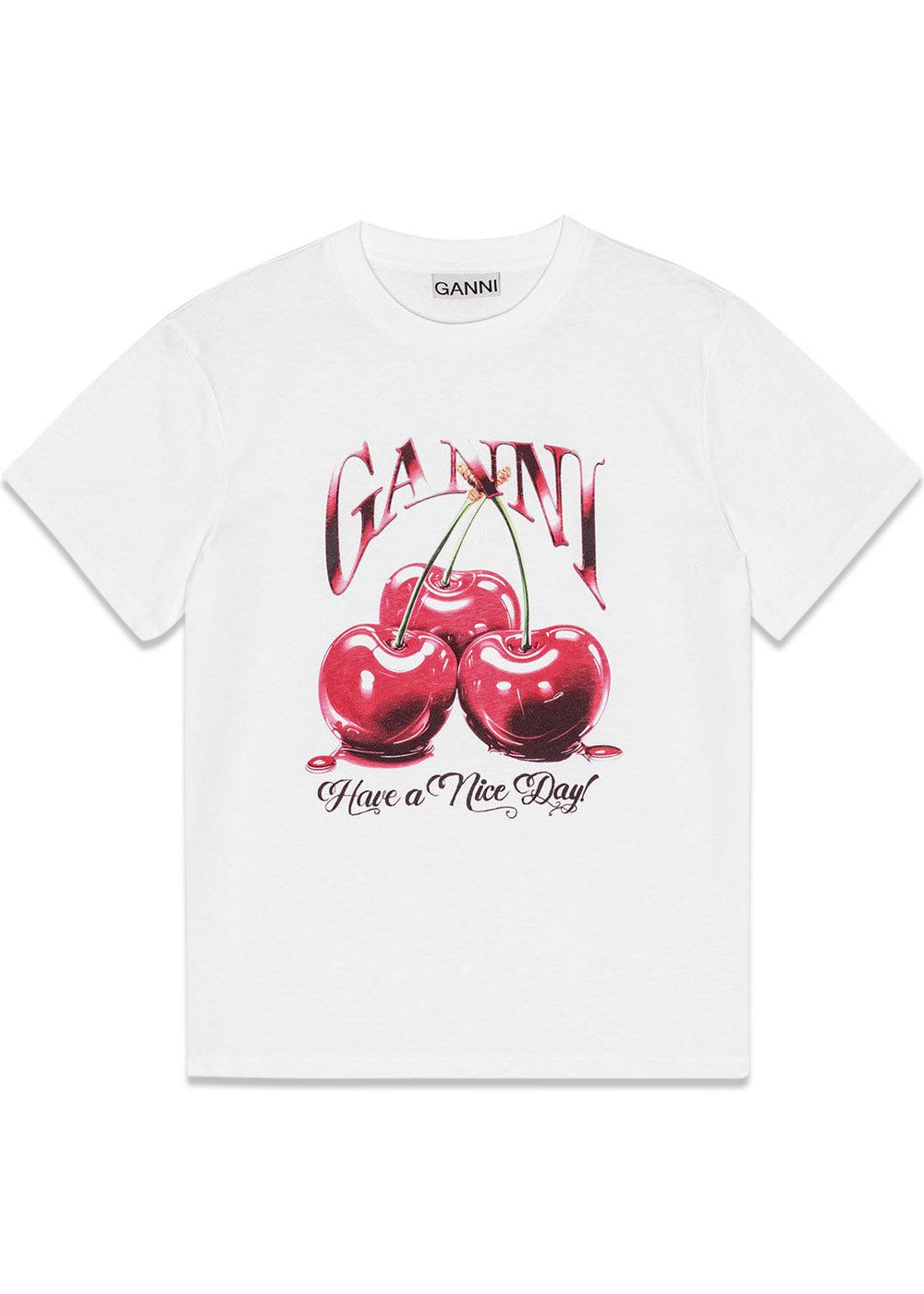 Basic Jersey Cherry Relaxed T-shirt - Bright White