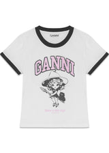 Basic Jersey Witch Small T-shirt - Bright White-T-shirts-Ganni-Butler Loftet
