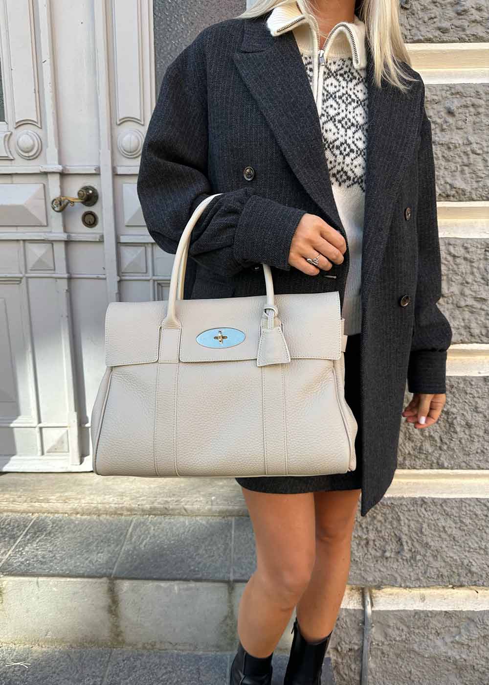 Bayswater Heavy Grain - Chalk-Bags-Mulberry-Butler Loftet