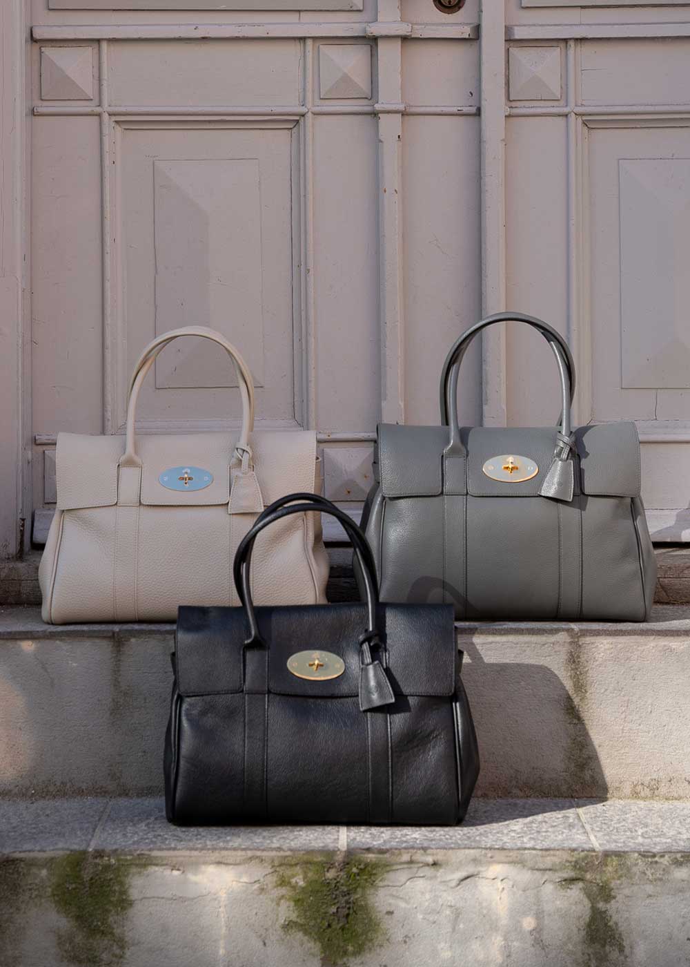 Bayswater Small Classic Grain - Charcoal-Bags-Mulberry-Butler Loftet