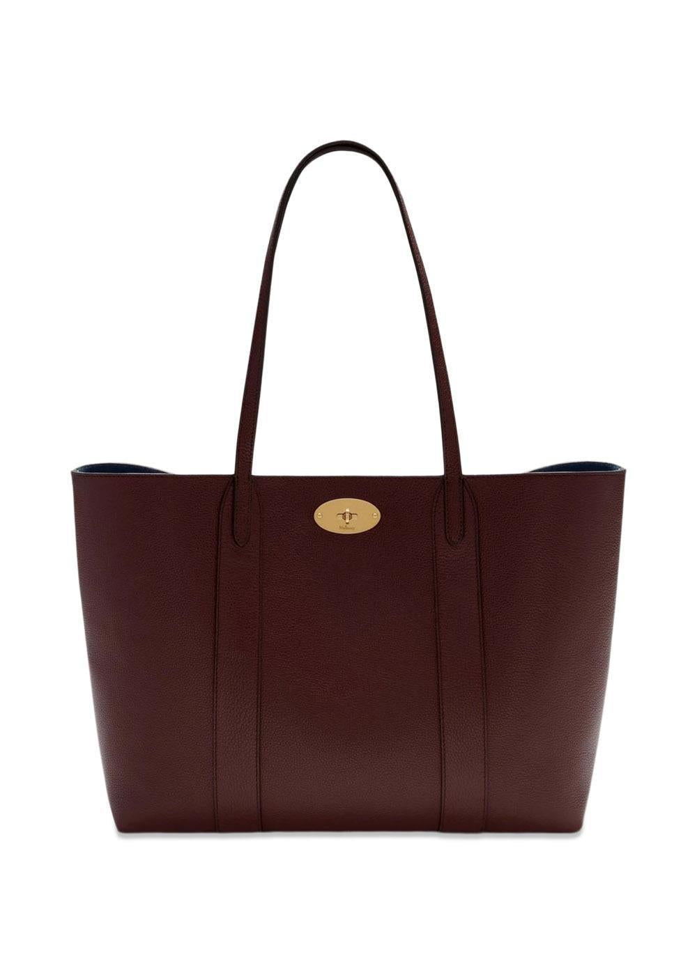 Bayswater Tote Small Classic G - Burgundy-Oxfblue-Bags-Mulberry-Butler Loftet