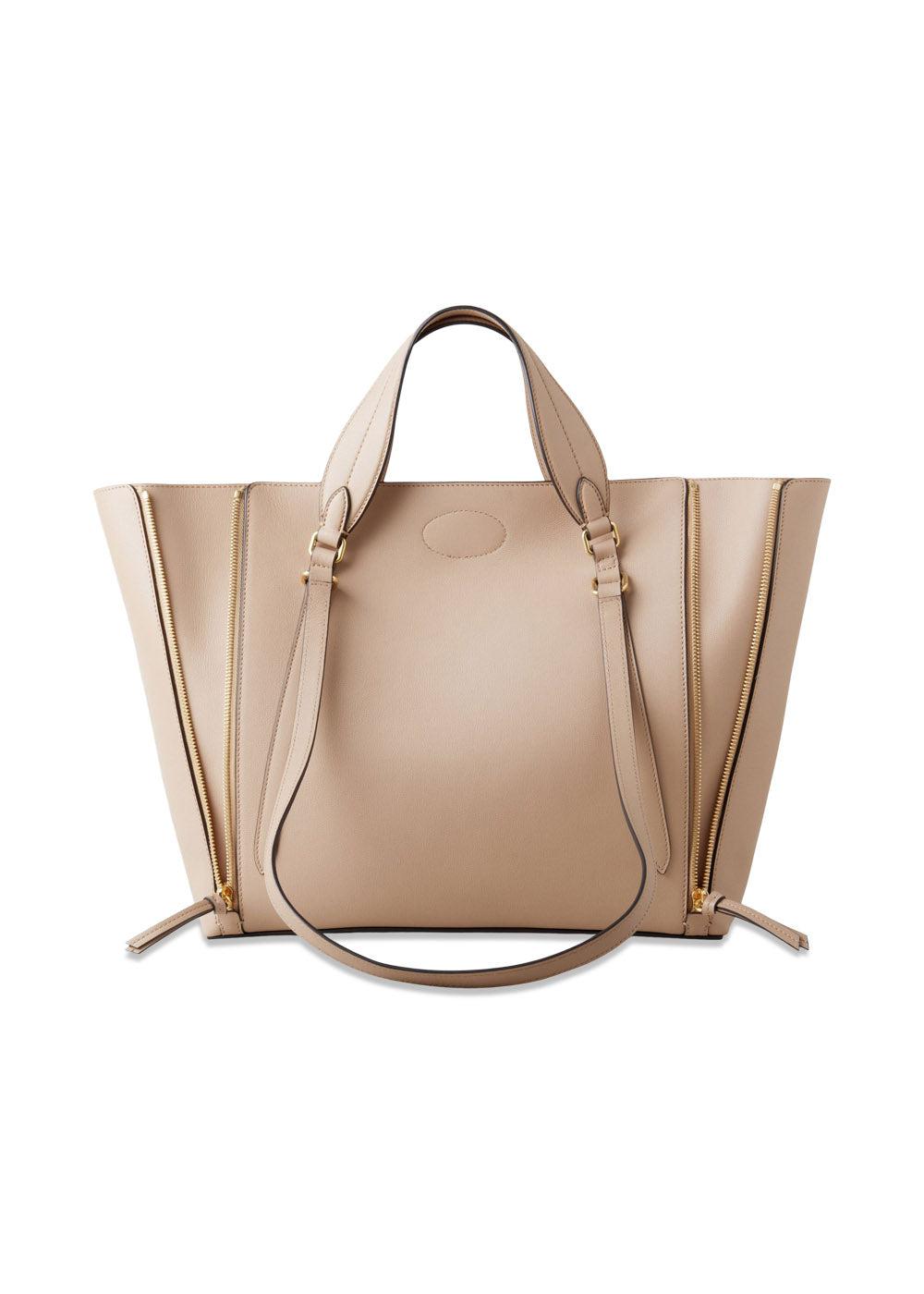 Bayswater Zip Tote Micro Classic Grain - Maple-Bags-Mulberry-Butler Loftet