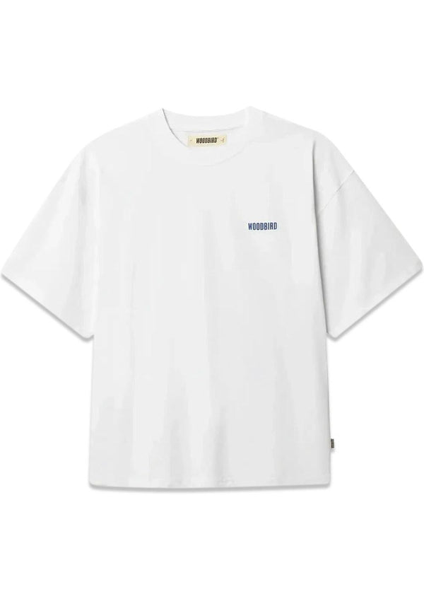 Beam Book Tee - White-T-shirts-Woodbird-Butler Loftet