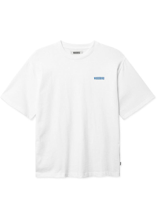 Beam Ming Tee - White-T-shirts-Woodbird-Butler Loftet