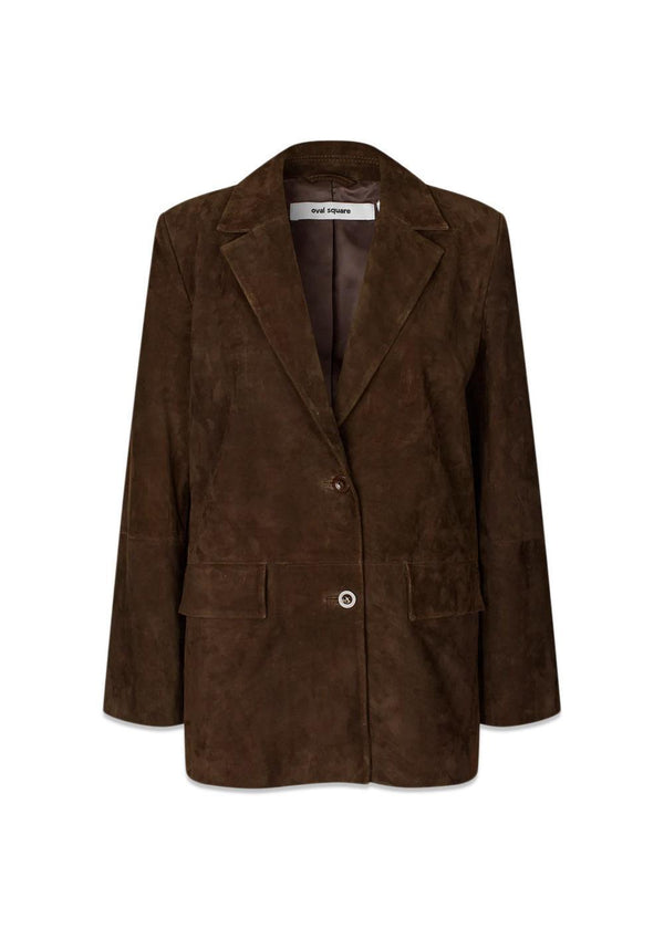 Bella Suede Blazer - Chocolate Torte-Blazers-Oval Square-Butler Loftet
