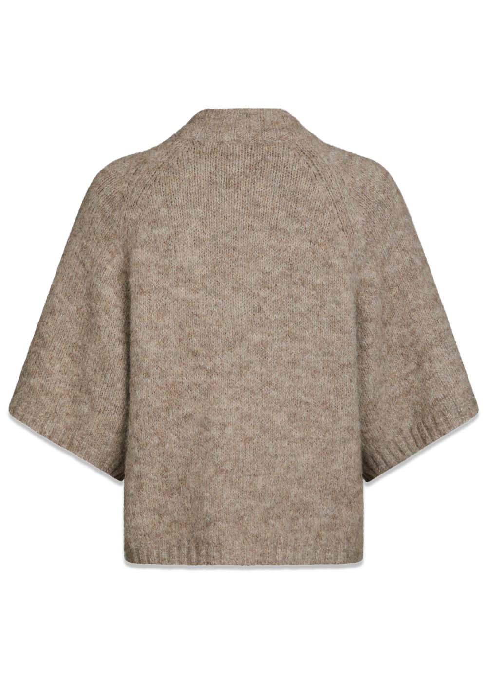 Benuta Fluffy Knit Cardigan - Beige Melange-Knitwear-Neo Noir-Butler Loftet