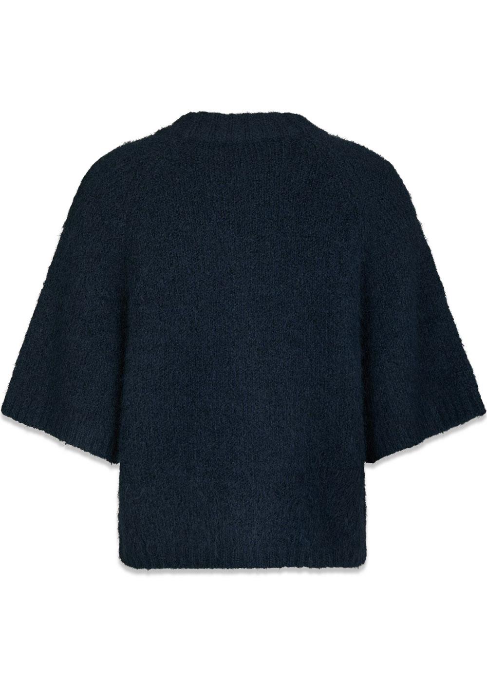 Benuta Fluffy Knit Cardigan - Navy-Knitwear-Neo Noir-Butler Loftet