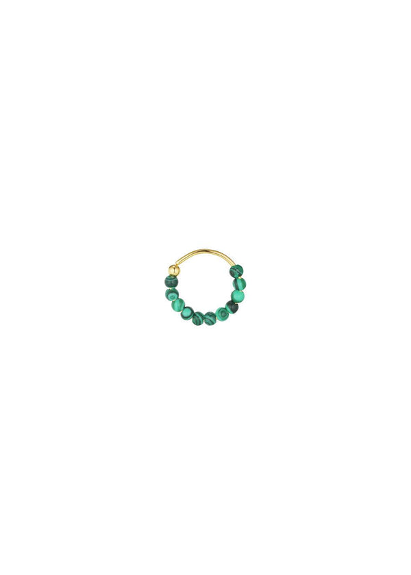 Bermuda Malachite Twist - Gold-Plated Silver