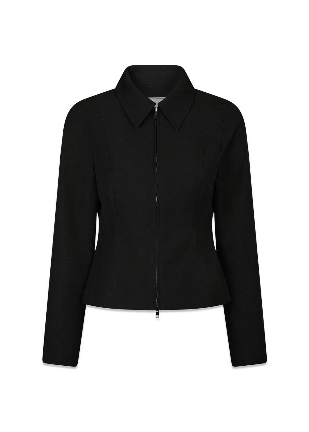 Bertha Structure Blouse - Black-Blouses-Neo Noir-Butler Loftet