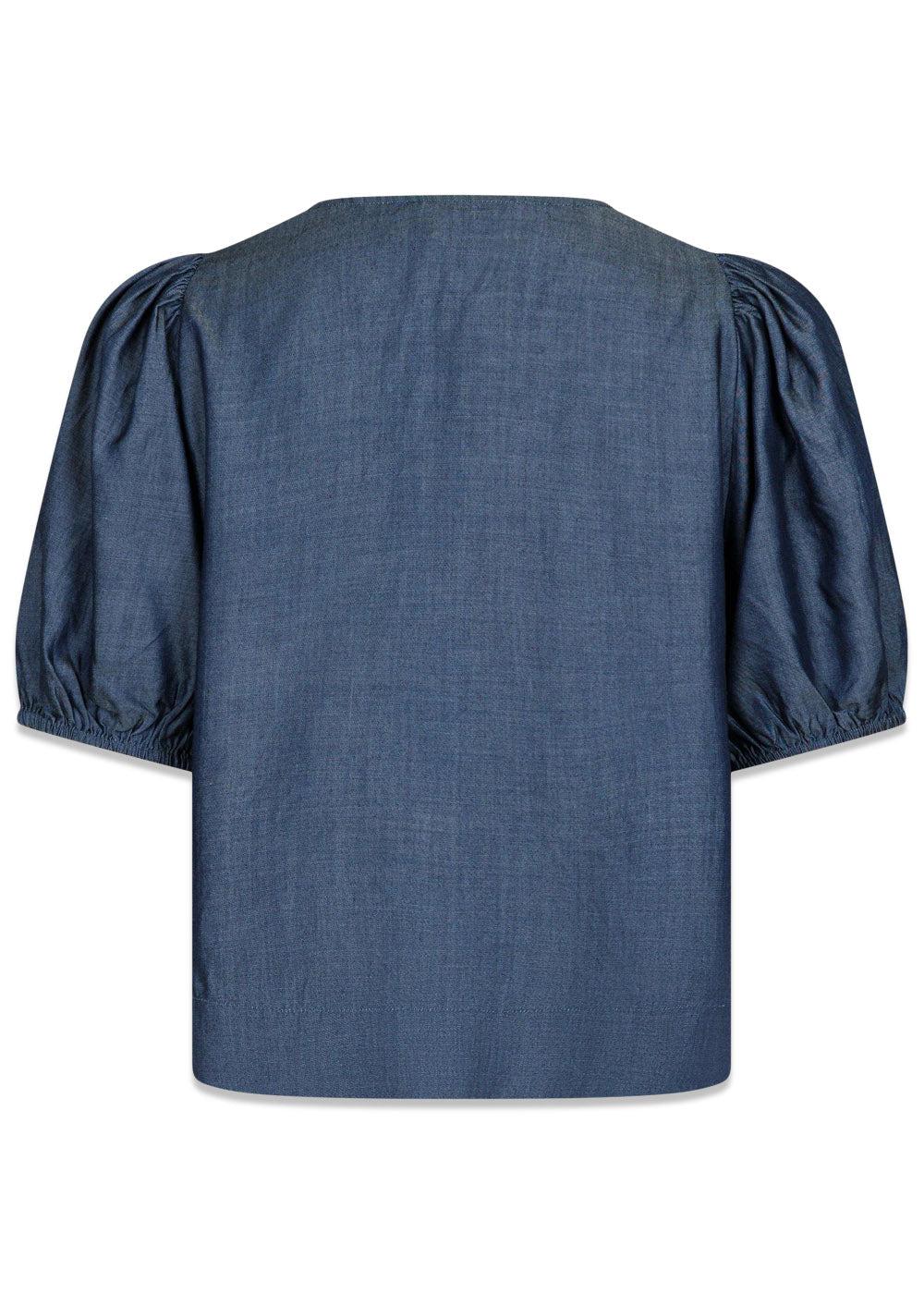 Bianca Chambray Blouse - Dark Navy