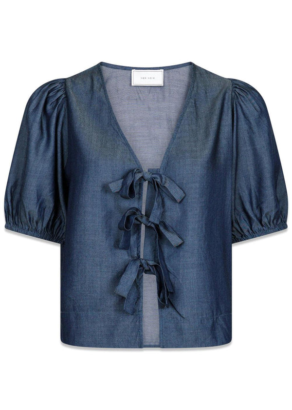 Bianca Chambray Blouse - Dark Navy