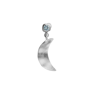 Stine A's Big Dot Bella Moon with Blue Lagune Stone - Silver. Køb øreringe her.