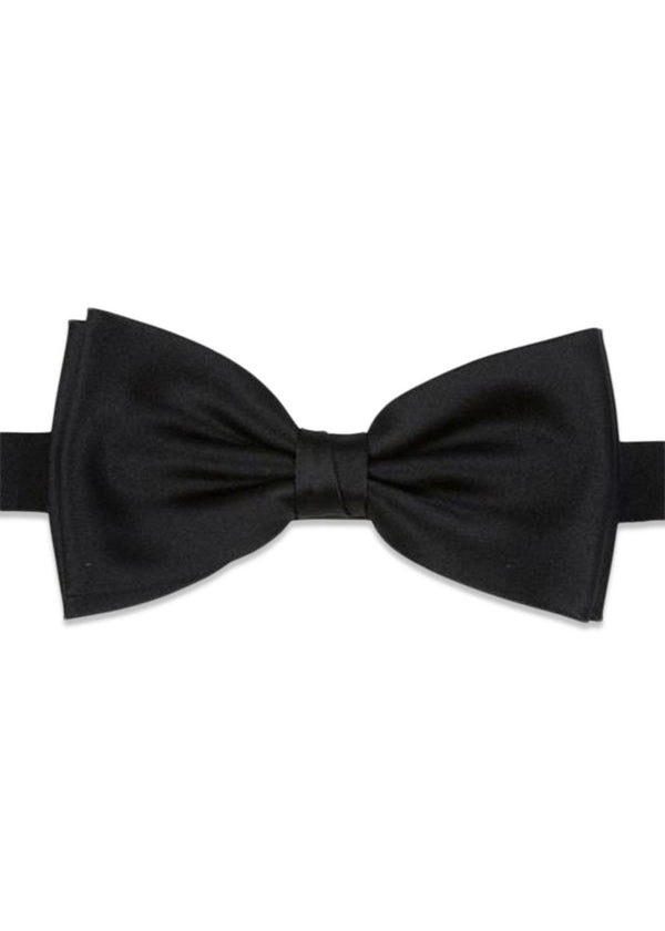 Black Silk Bow Tie - Black-Accessories-Portia-Butler Loftet