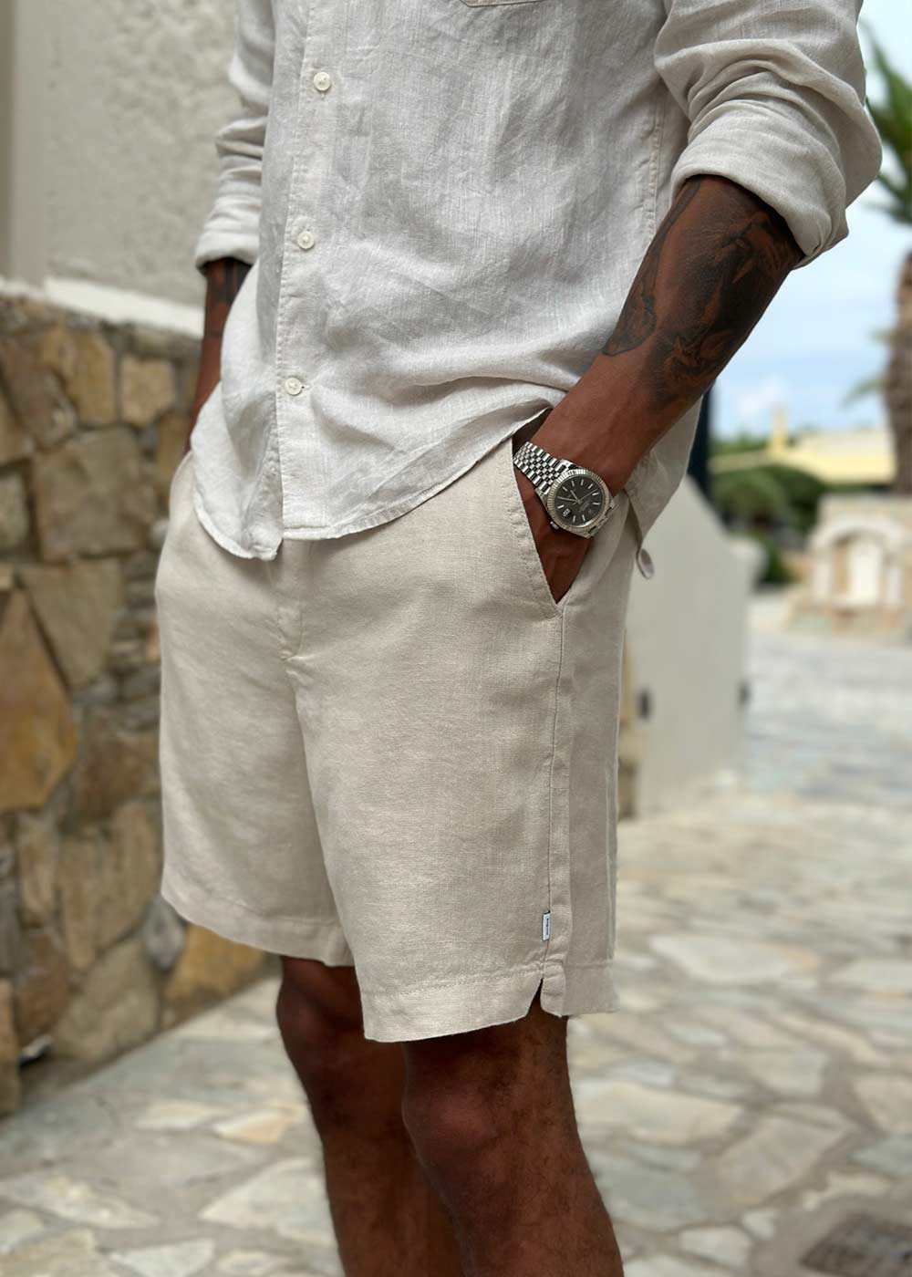 Bommy Linen Shorts - Sand