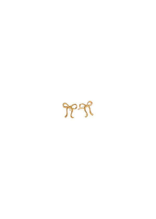 Bow Earsticks - Goldplated-Jewellery-Pernille Corydon-Butler Loftet