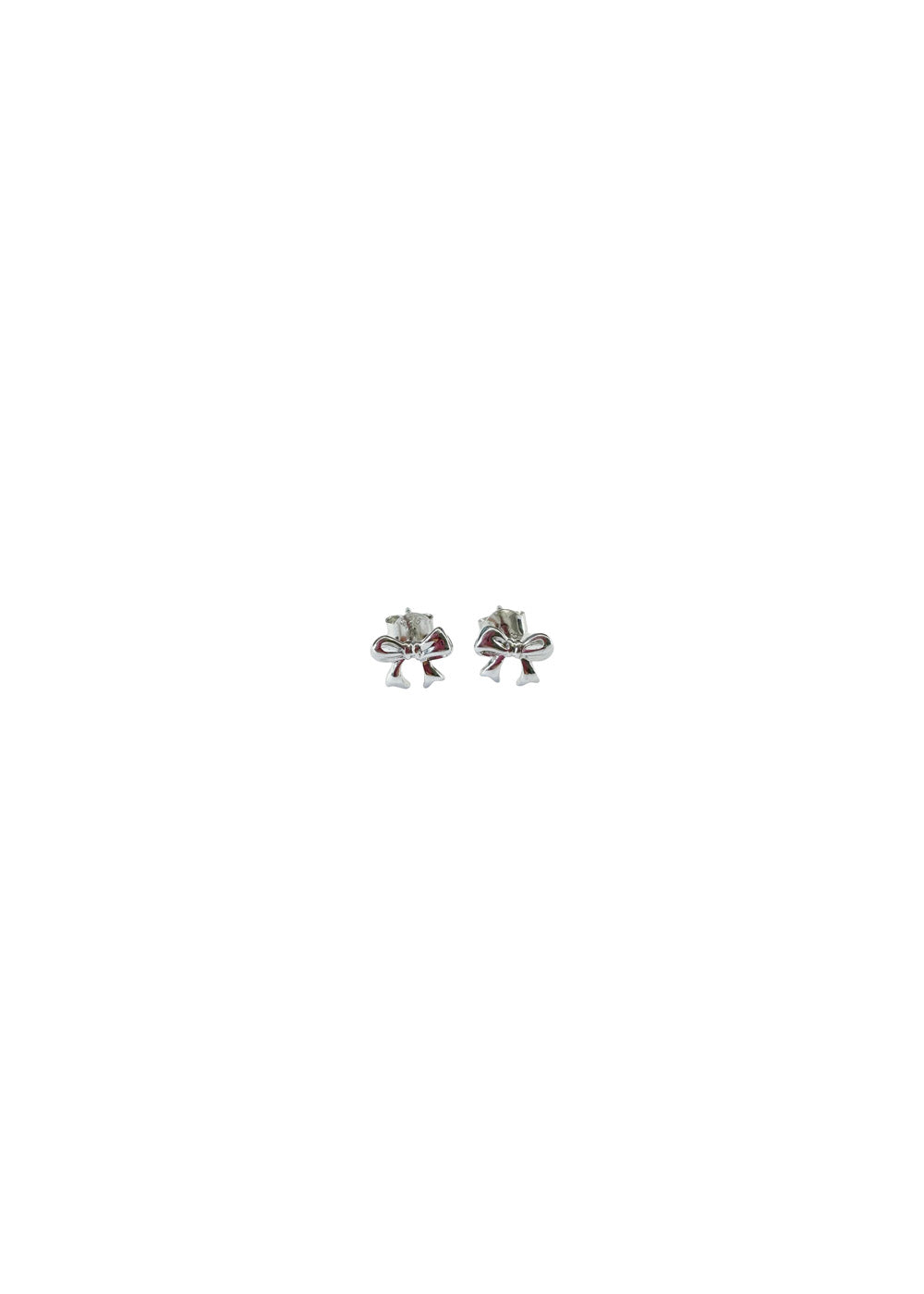 Bow Petite Studs - S, Silver