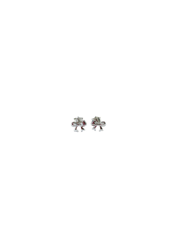 Bow Petite Studs - S, Silver