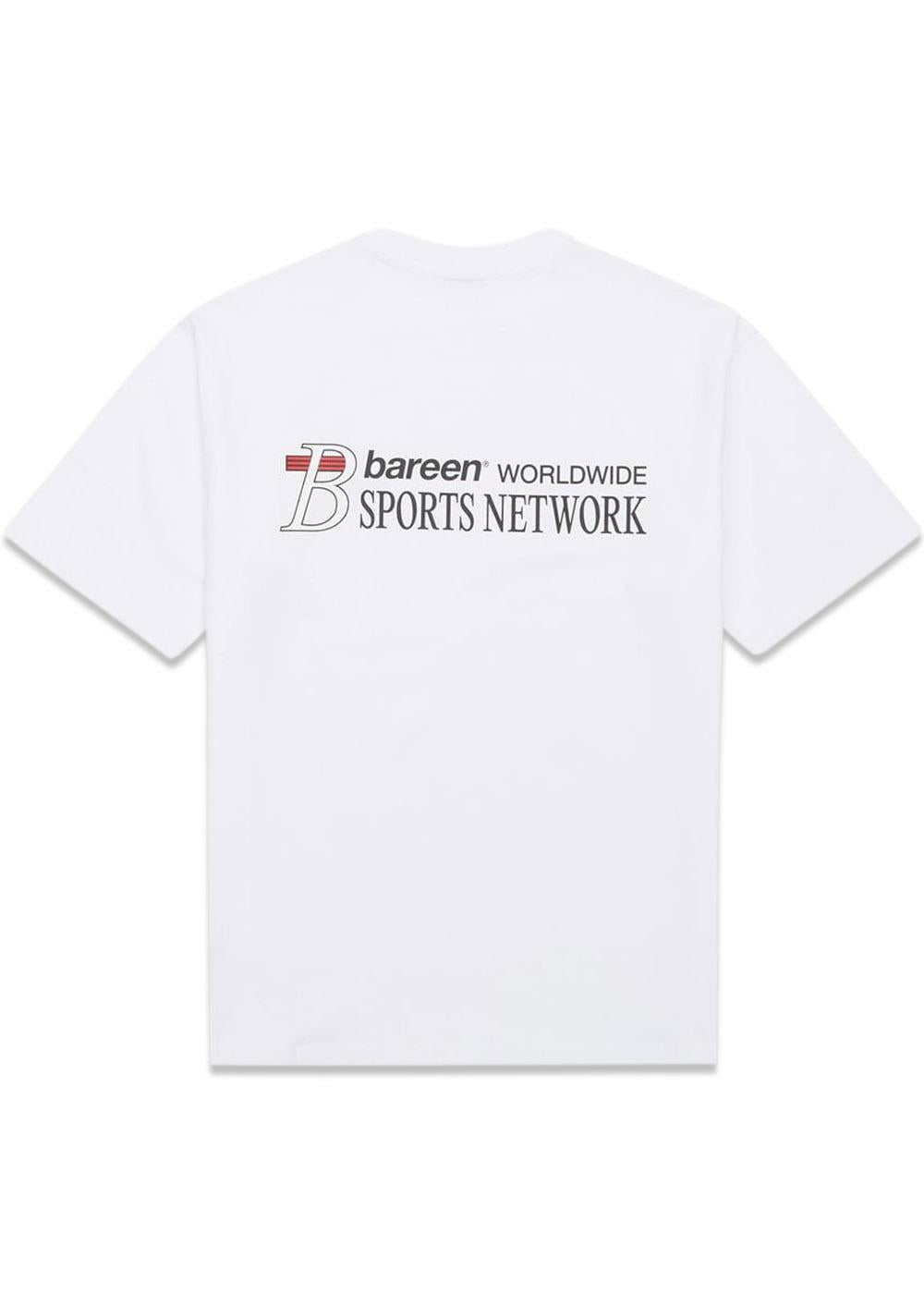 Box Fit T-Shirt - Sports Network - White-T-shirts-Bareen-Butler Loftet
