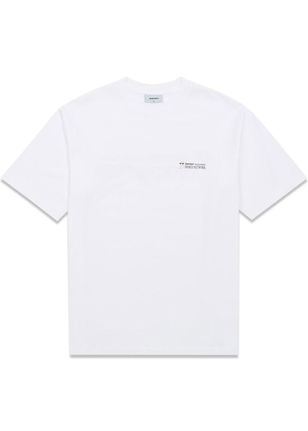 Box Fit T-Shirt - Sports Network - White-T-shirts-Bareen-Butler Loftet