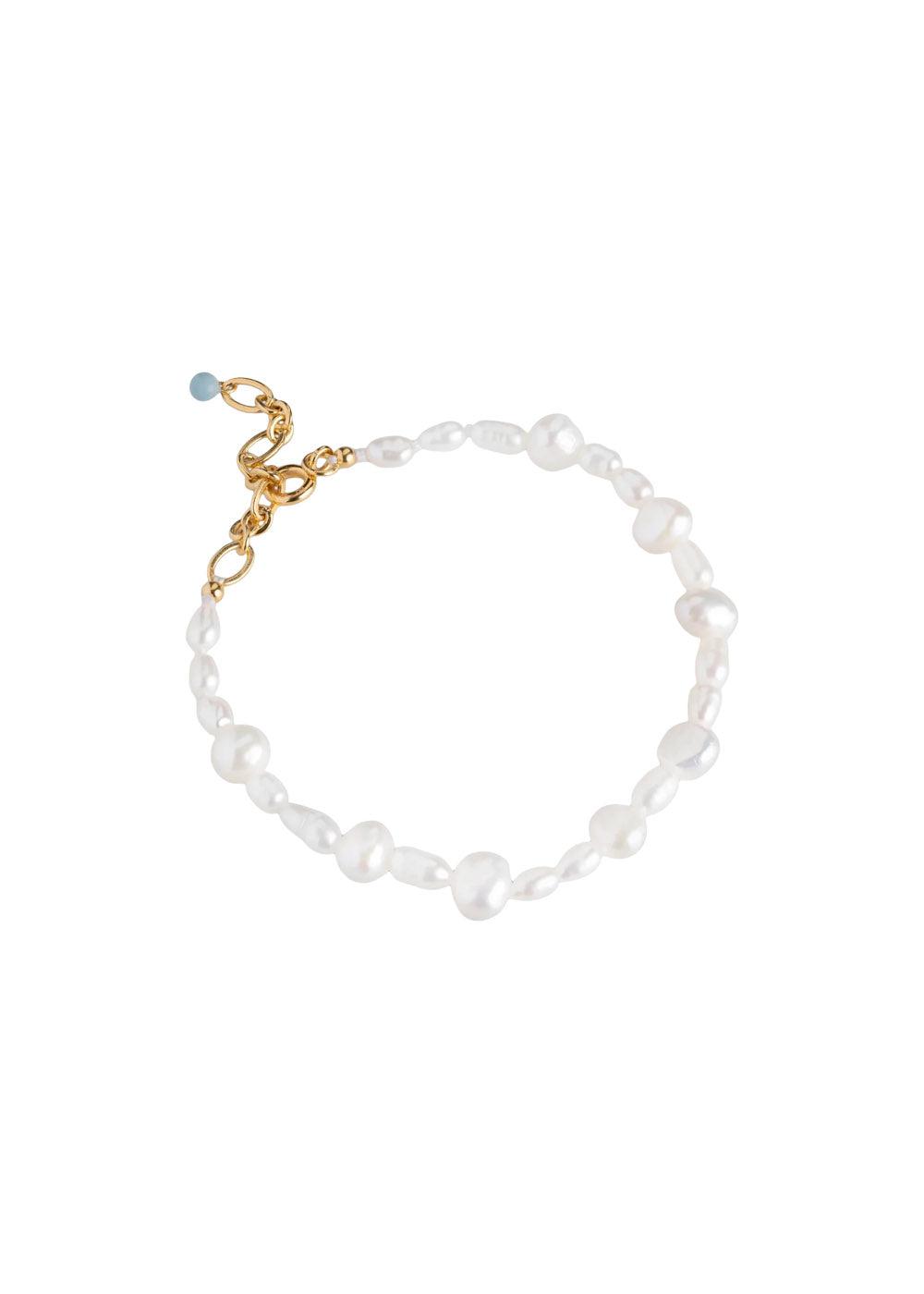 Bracelet, Pearlie - 925S/Gp