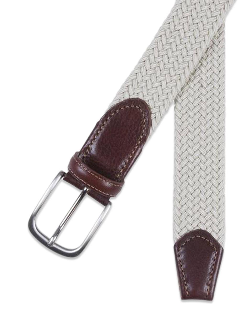 Braided Elastic Belt - Beige-Belts-Portia-Butler Loftet