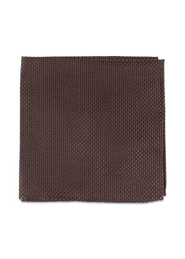Brown Silk Pocket Square - Brown-Accessories-Portia-Butler Loftet