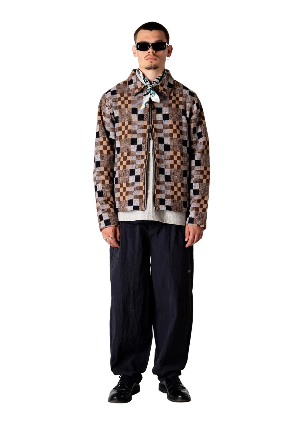 Buck Patch Jacket - Brown Check-Outerwear-Woodbird-Butler Loftet