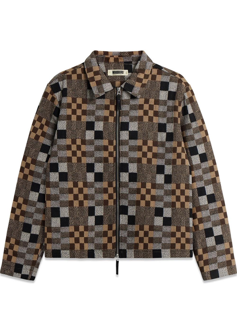 Buck Patch Jacket - Brown Check-Outerwear-Woodbird-Butler Loftet