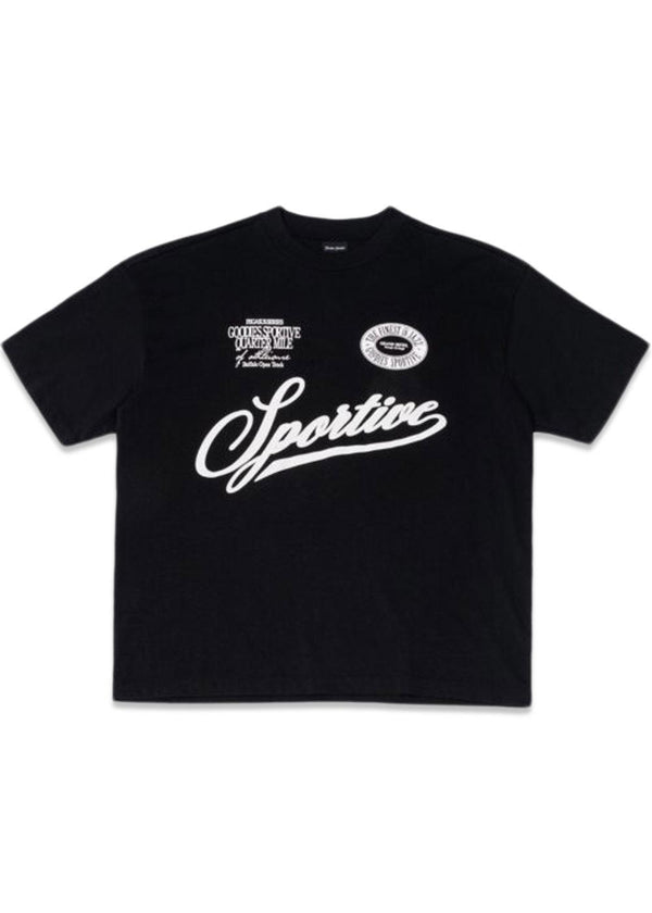 Bufallo Open Track Tee - Black-T-shirts-Goodies Sportive-Butler Loftet