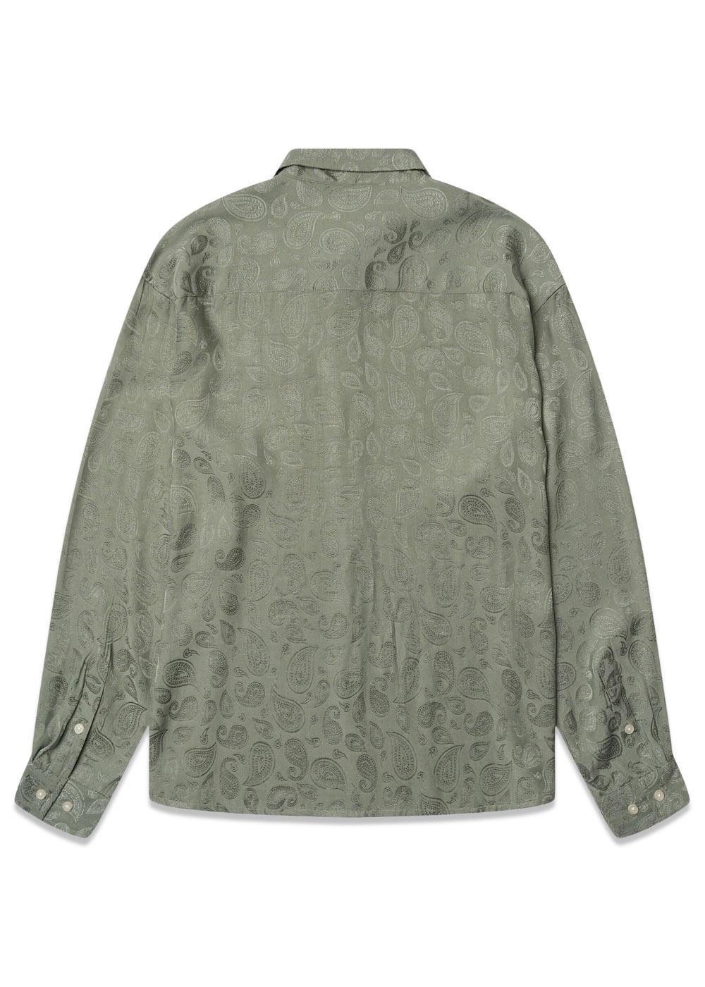 Buzo Paisley Shirt - Grey-Green-Shirts-Woodbird-Butler Loftet