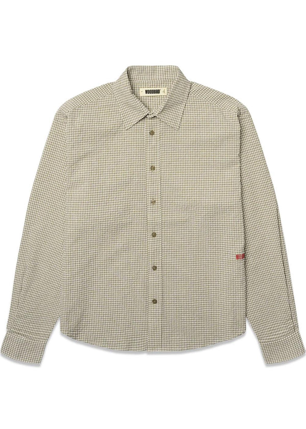 Buzo Seer Check Shirt - Off White Check-Shirts-Woodbird-Butler Loftet