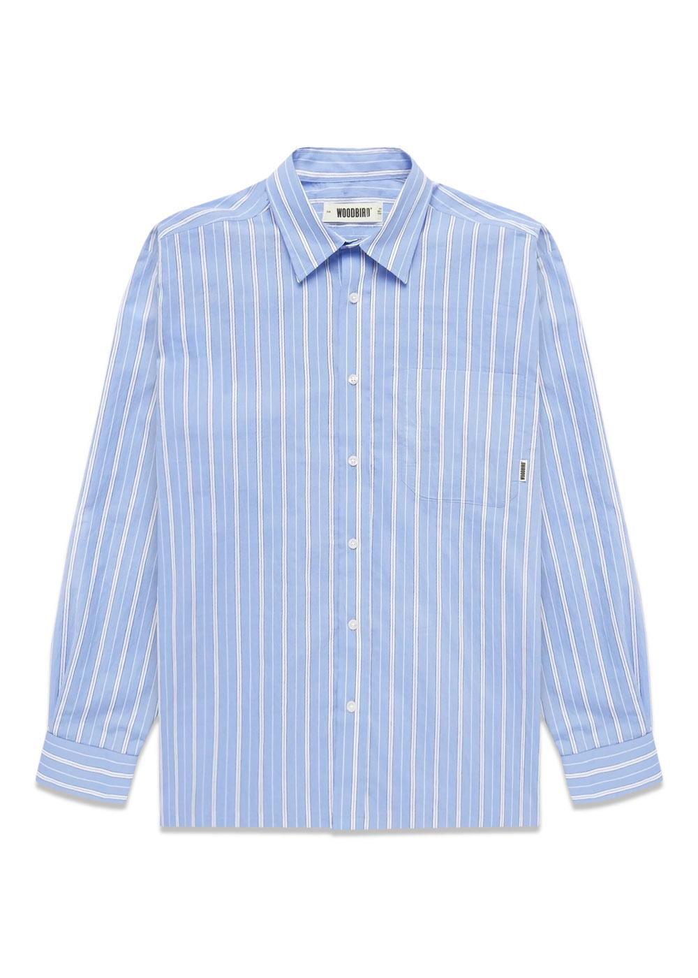 Buzo Striped Shirt - Light Blue-Shirts-Woodbird-Butler Loftet