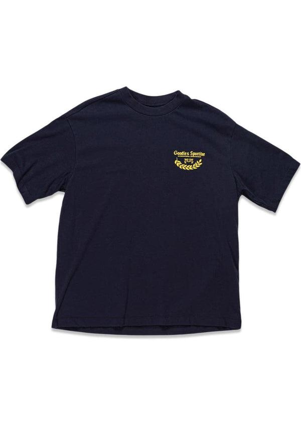 CAESAR NAVY TEE - Blue/Mustard-T-shirts-Goodies Sportive-Butler Loftet