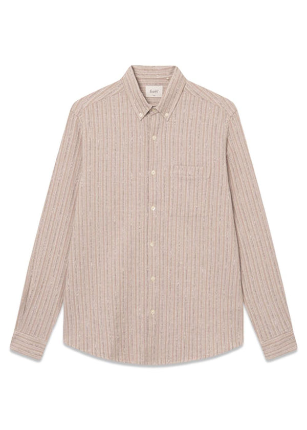 CAMP LINEN SHIRT - Khaki Stripe