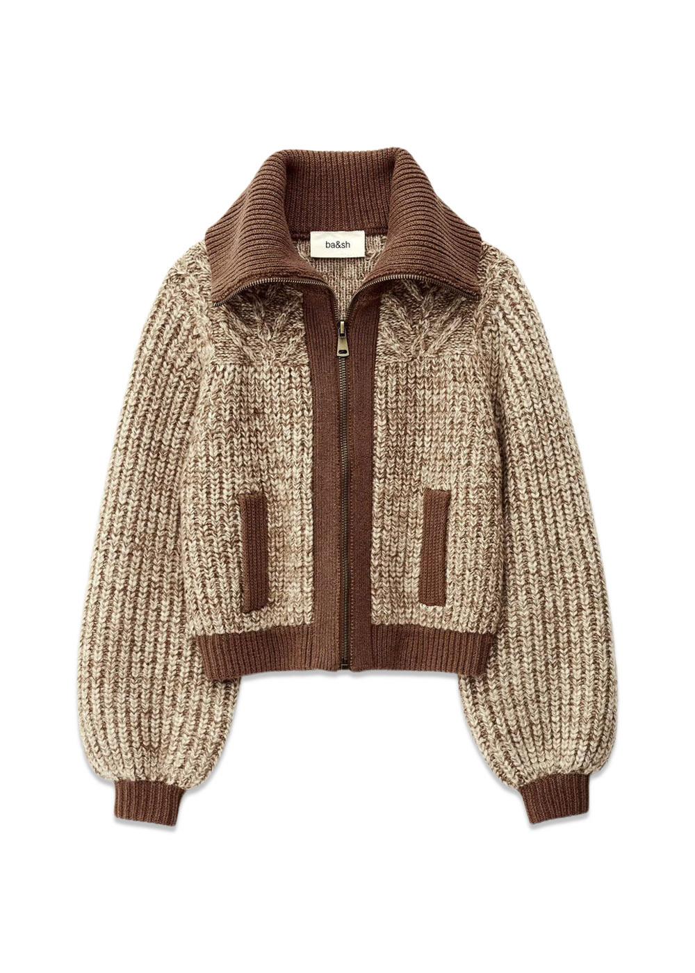 CARDIGAN RABEL - Marron-Knitwear-Ba&sh-Butler Loftet