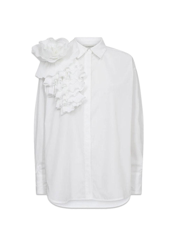 CMPLEAT FRILL SHIRT - Bright White