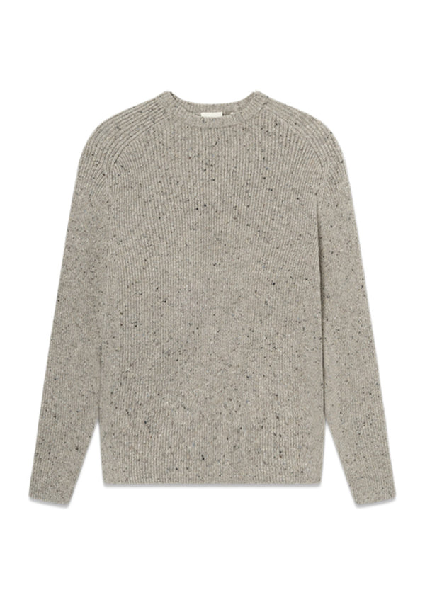 CONE RIB KNIT - Light Grey Melangé