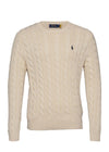 Cable Knit Cotton Sweat - Cream-Knitwear-Ralph Lauren-Butler Loftet