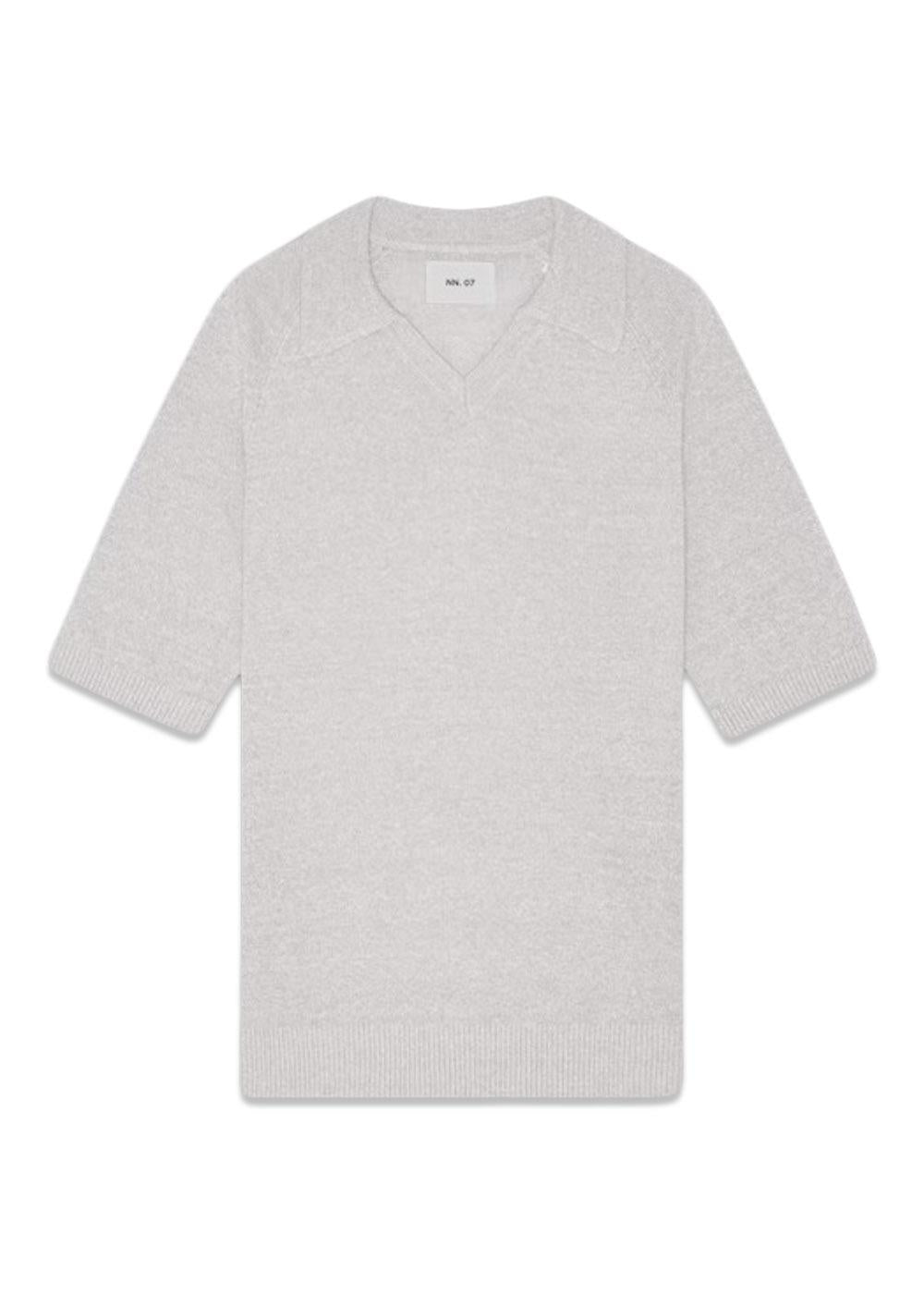 Cale V-neck Polo 6565 - Winter Sky-Knitwear-Nn. 07-Butler Loftet