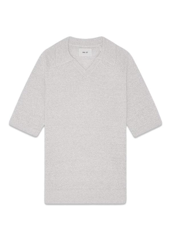 Cale V-neck Polo 6565 - Winter Sky-Knitwear-Nn. 07-Butler Loftet