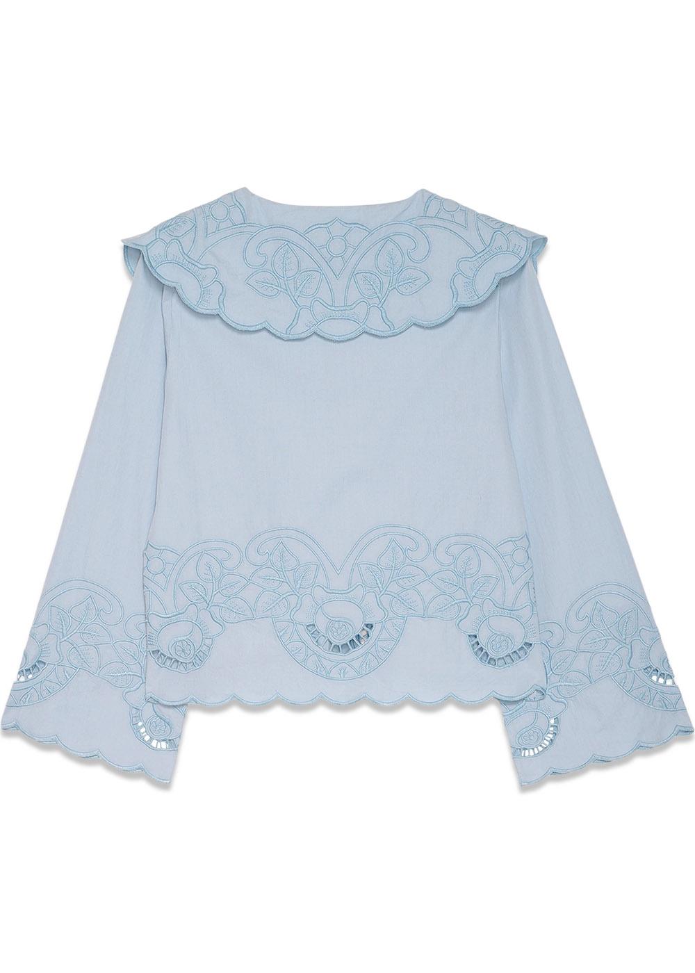 Cameron Top - Soft Blue-Blouses-Sissel Edelbo-Butler Loftet