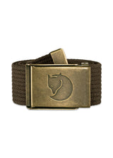 Canvas Brass Belt, 38 mm - Dark Olive