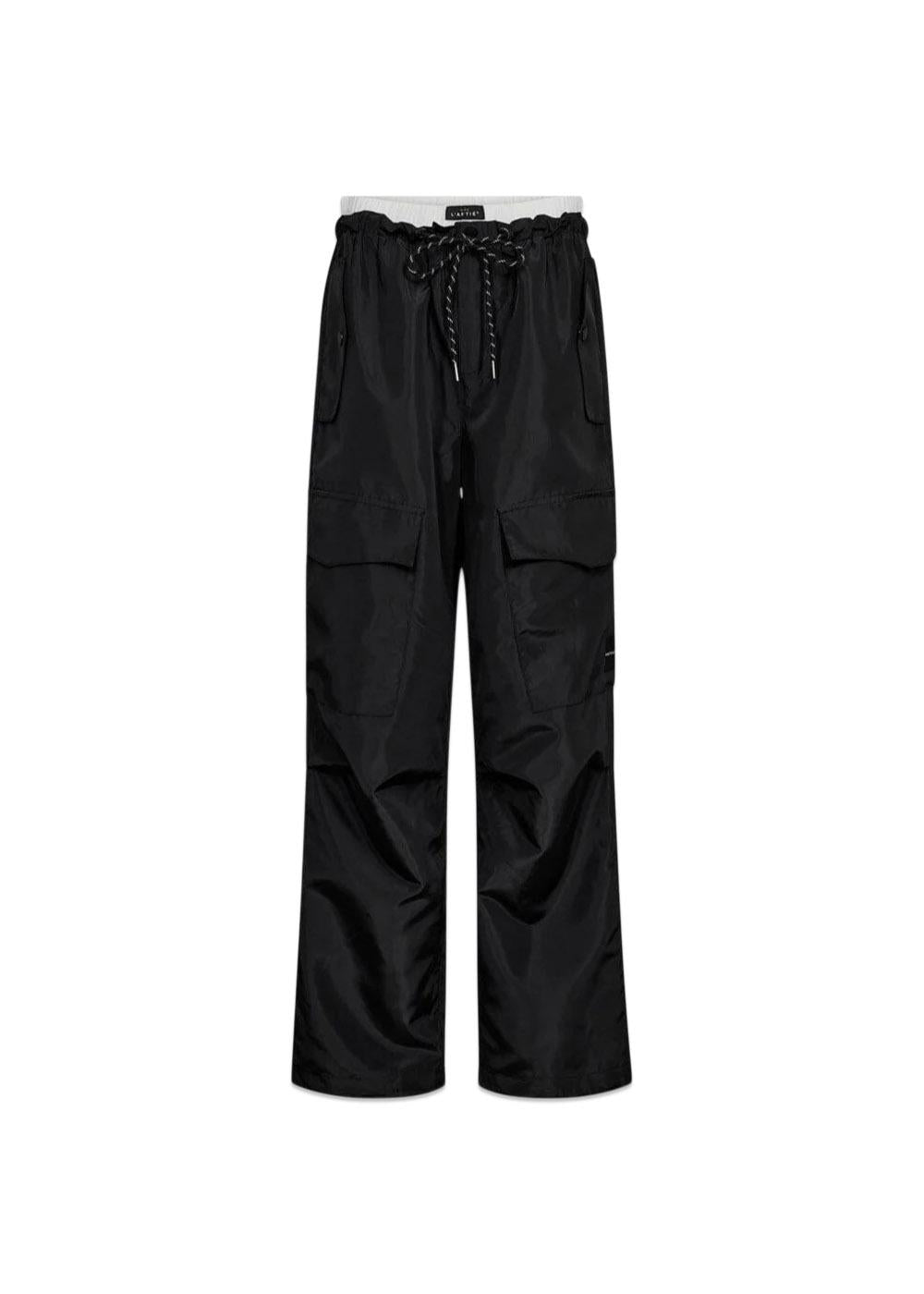 Cargo Pull On Trouser - Black-Pants-HAUTE L’AMITIÉ-Butler Loftet