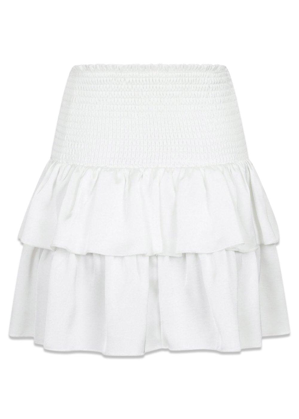 Carin Heavy Sateen Skirt - White